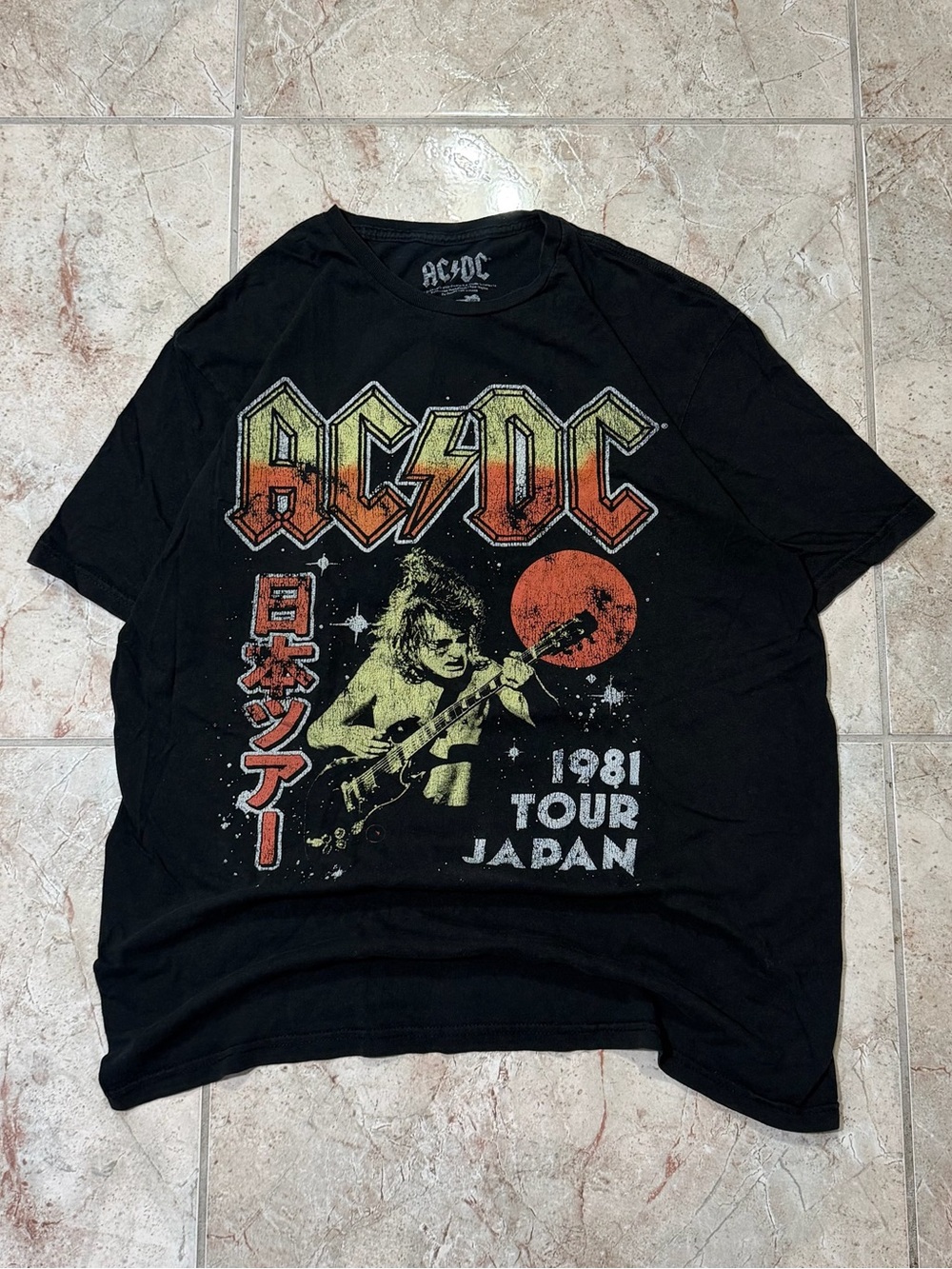 AC/DC 1981 Japan Tour Double Sided Graphic Tee